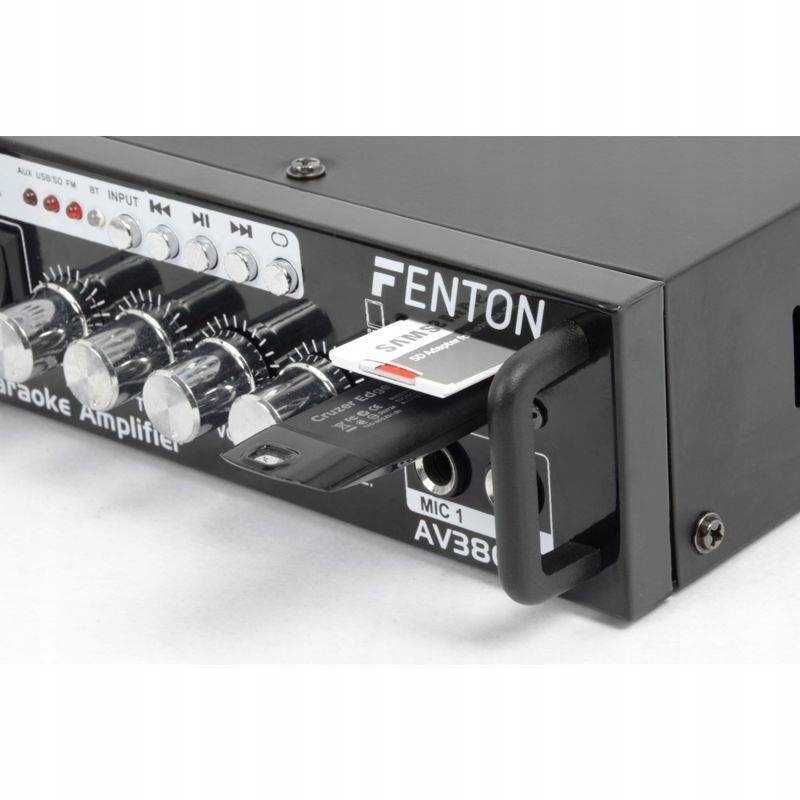 Zestaw do karaoke Wzmacniacz Fenton AV380BT 80W 2x MIKROFON 2x KOLUMNA