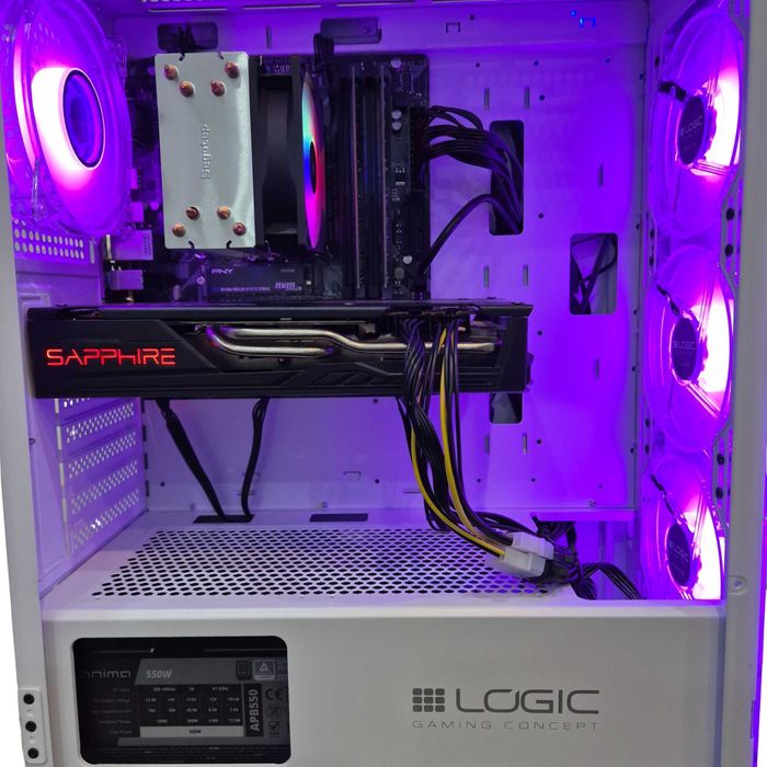 Komputer I5 8500 RX 5700 XT 32GB DDR4 500GB M2 Gamingowy Biały