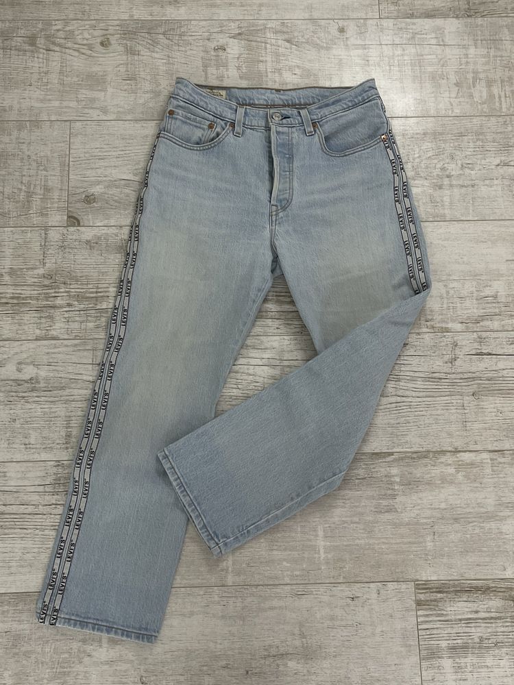 Джинсы Levis 501 синие джинси levi’s с лампасами