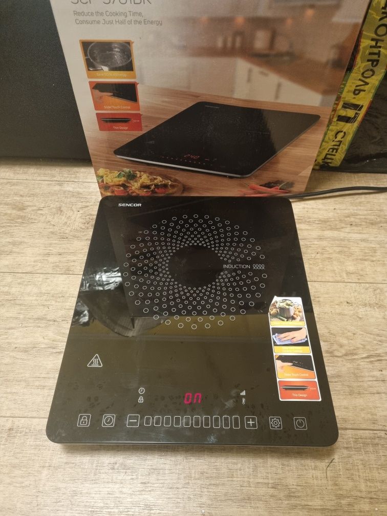 Плита индукционная sensor scp 3701bk