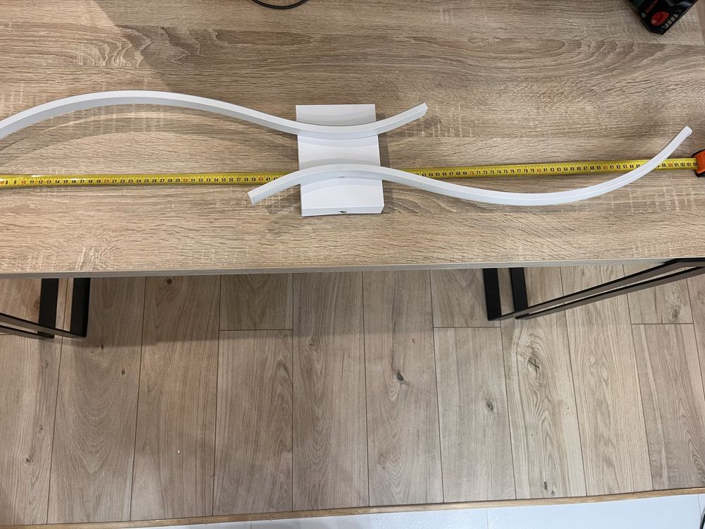 Kinkiet nad lustro bialy 100cm modern nowoczesny