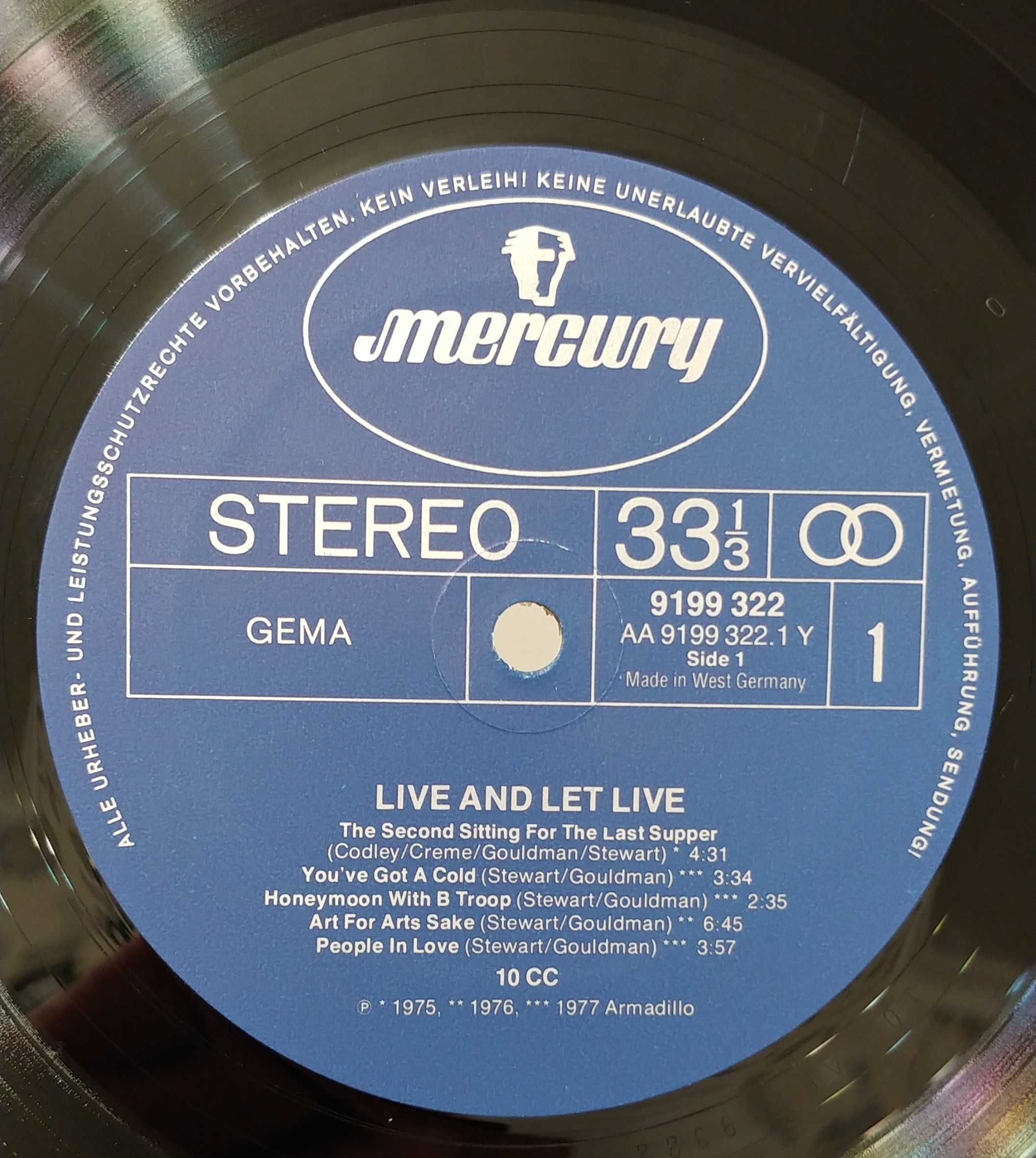 10cc – Live And Let Live. 1977r. Ex . Płyta winylowa . 2x LP .