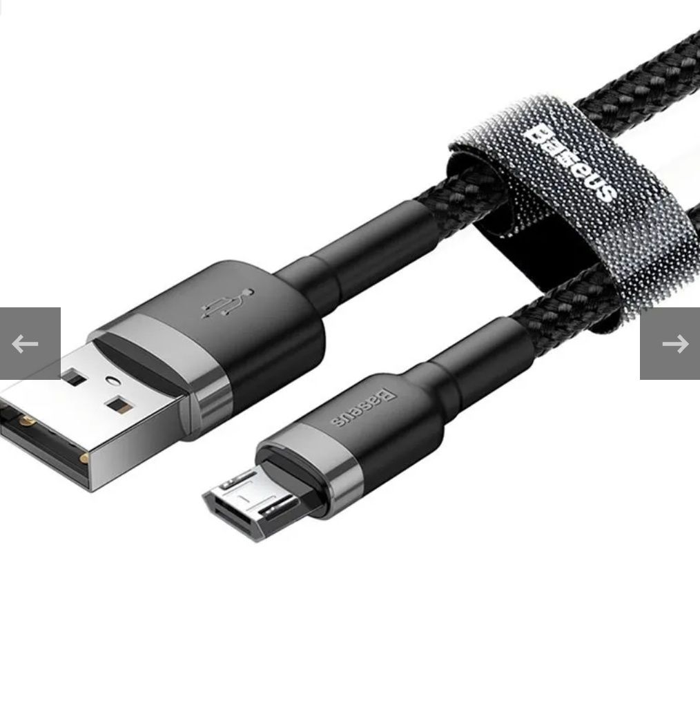 Дата кабель USB 2.0 AM to Micro 5P 1.5A grey-black Baseus

Источн