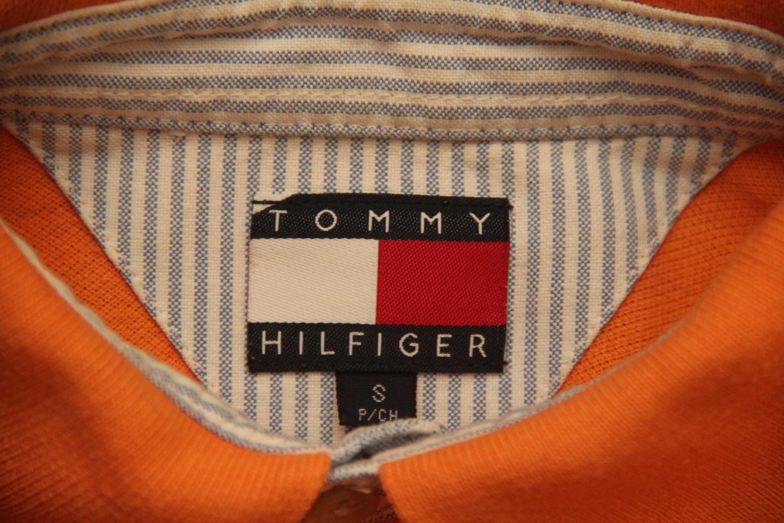 Tommy Hilfiger поло рр M-L апельсиновое поло, оригинал.