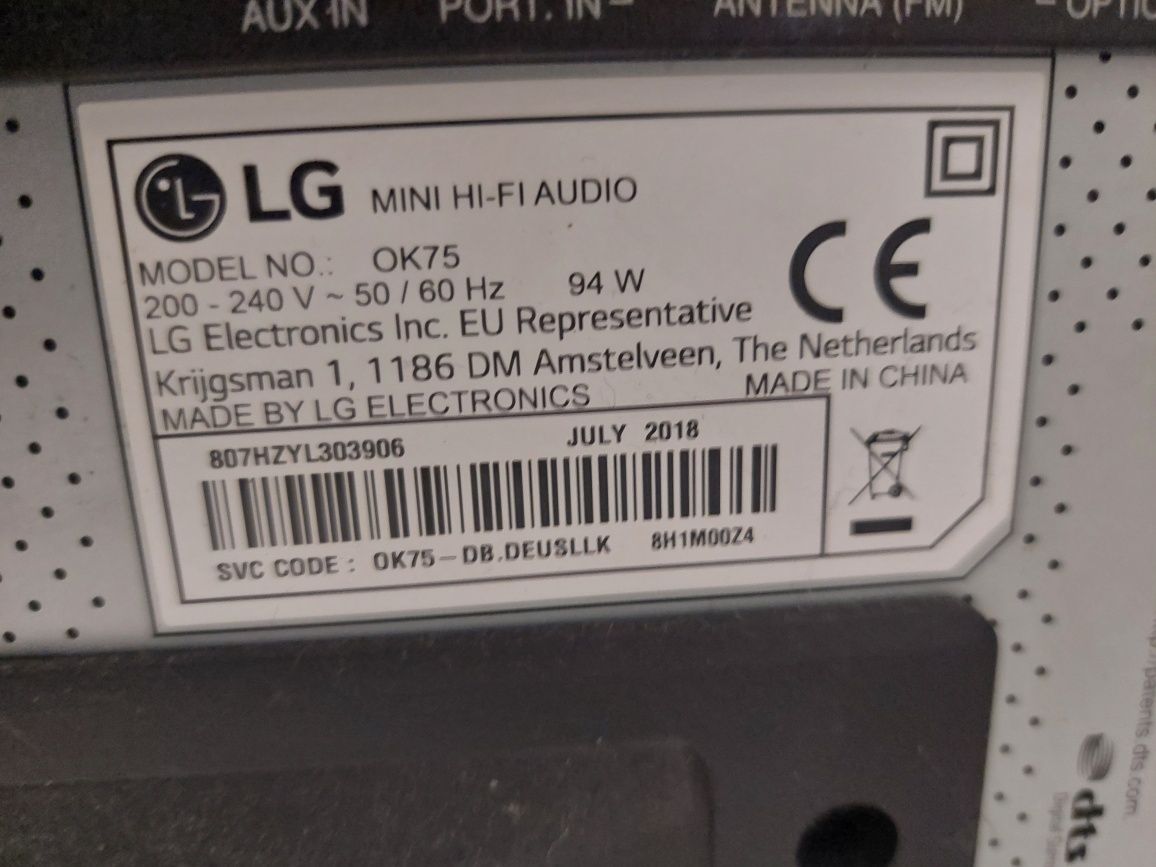 Coluna de som LG OK 75