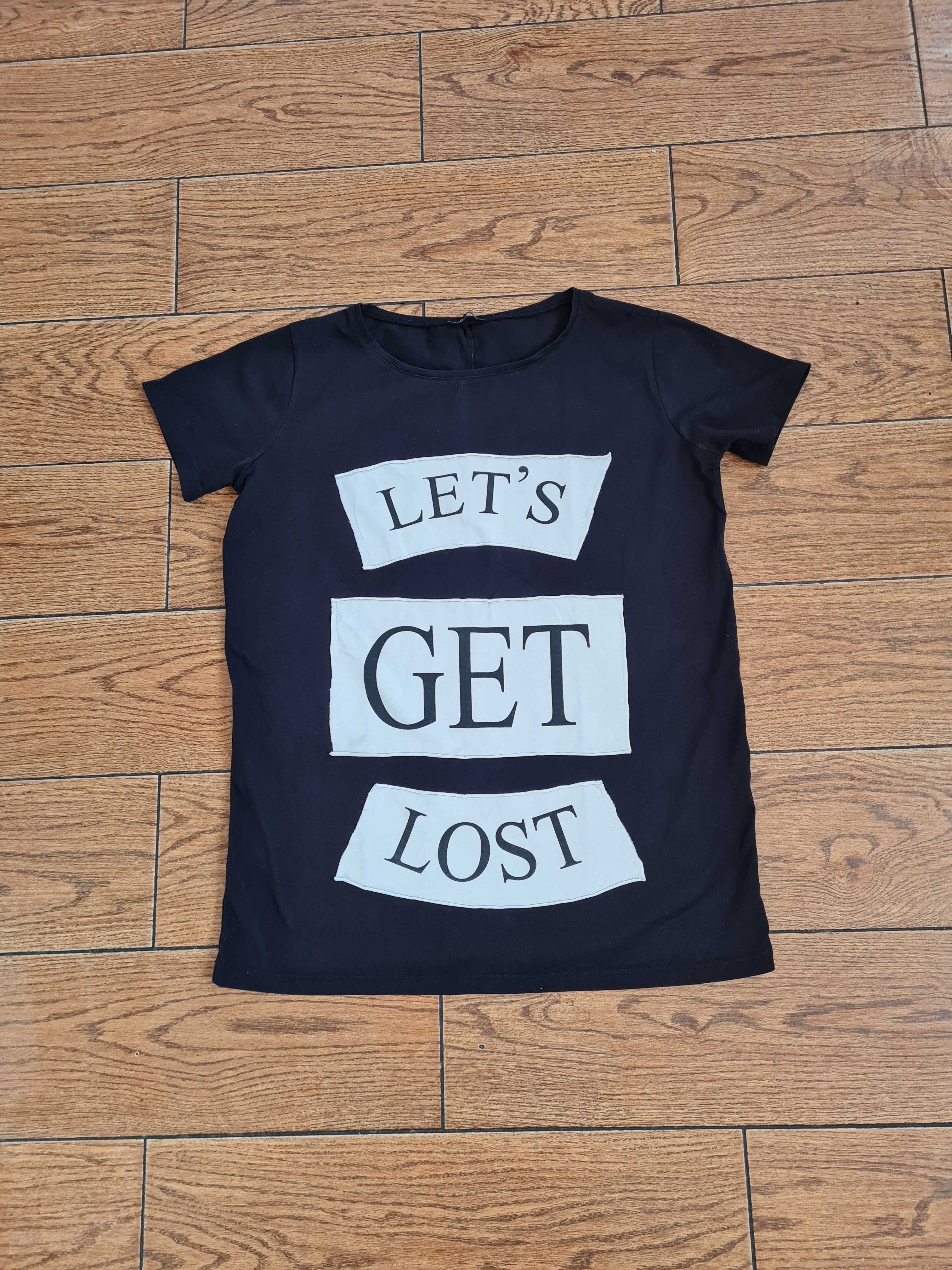 Bluzka z napisem Lets Get Lost