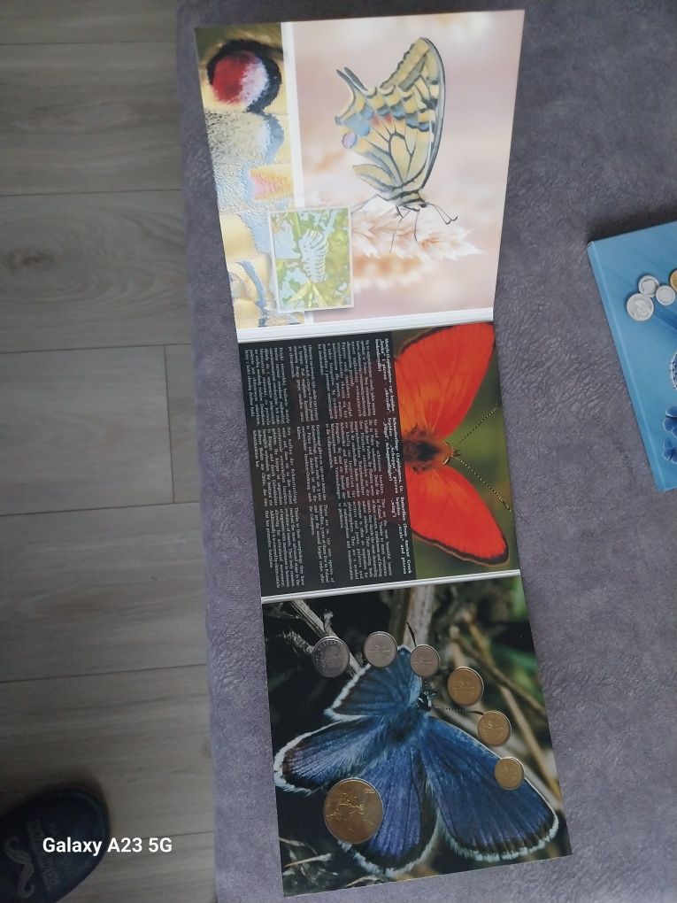 Zestaw monet motyle