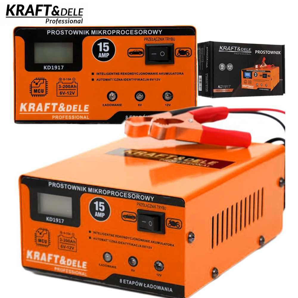 KRAFT&DELE Prostownik Mikroprocesorowy Akumulatorowy 6v / 12v KD1917