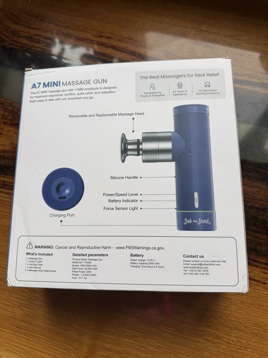Bob and Brad A7 Mini масажний пістолет/масажер НОВИЙ
