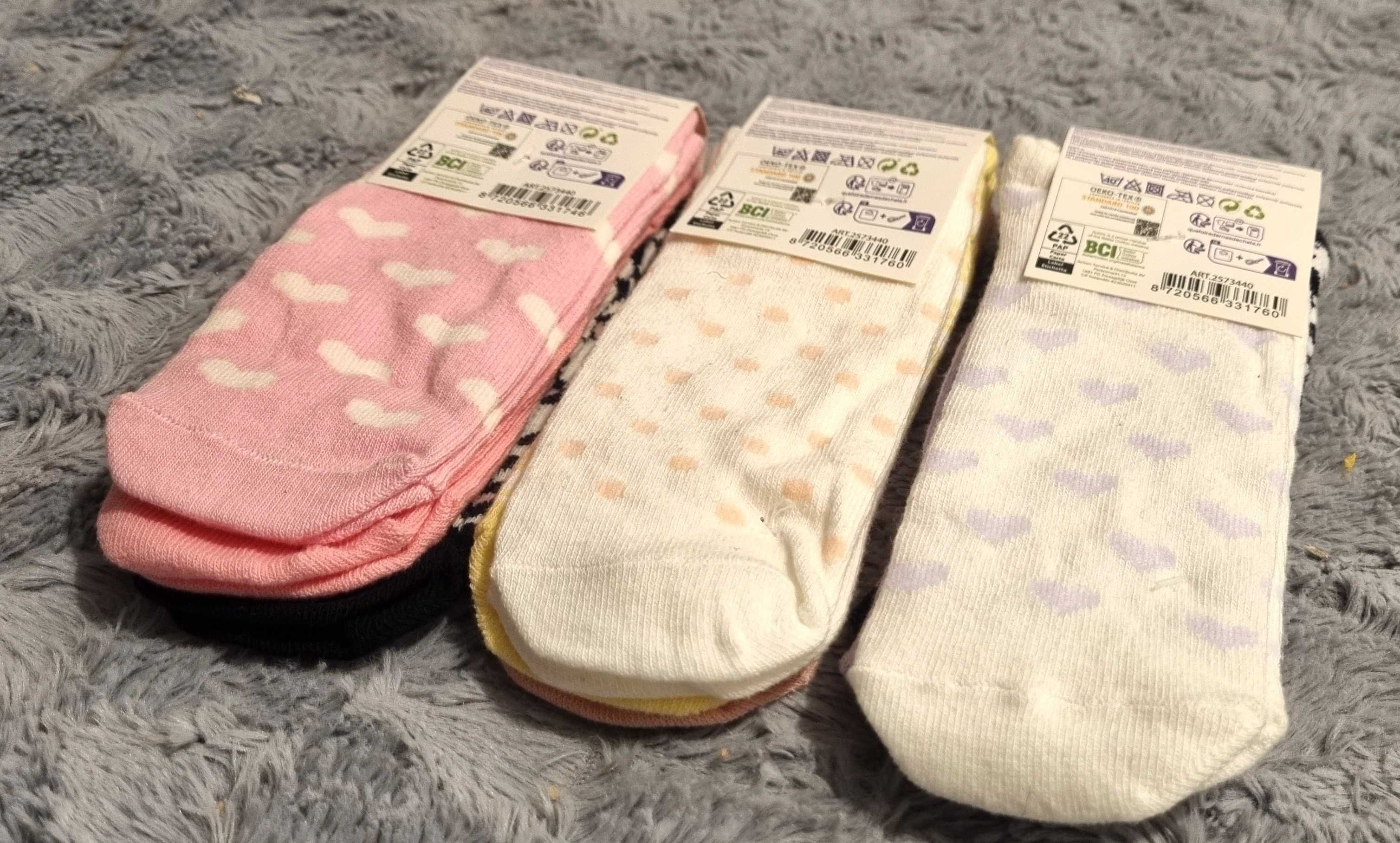 Skarpetki dziecięce dla dziewczynki Cozzi 9 par 3x3 pack roz 27-30