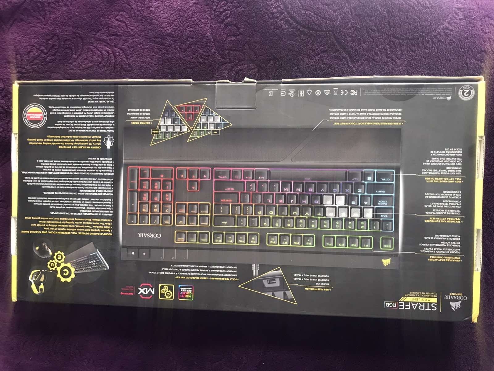 Клавіатура Corsair strafe RGB MX Silent