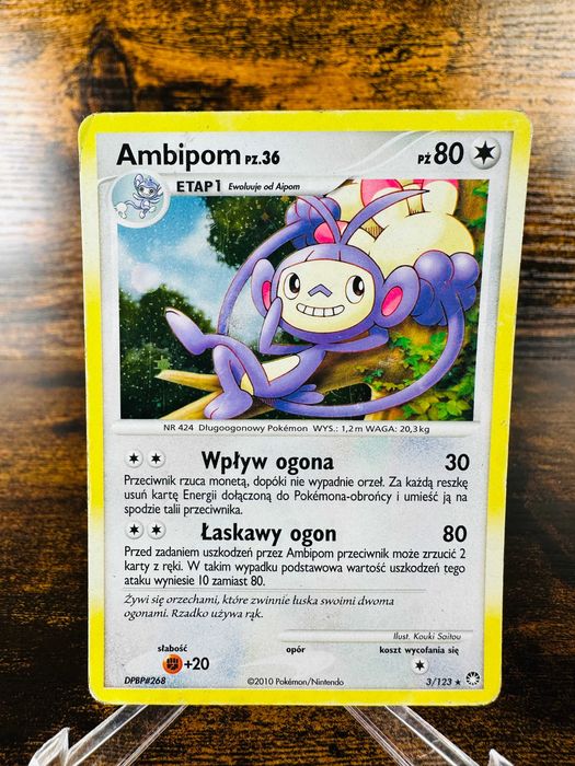Ambipom 3/123 Holo - Diament i Perła Tajemne Skarby PL - Karta Pokemon