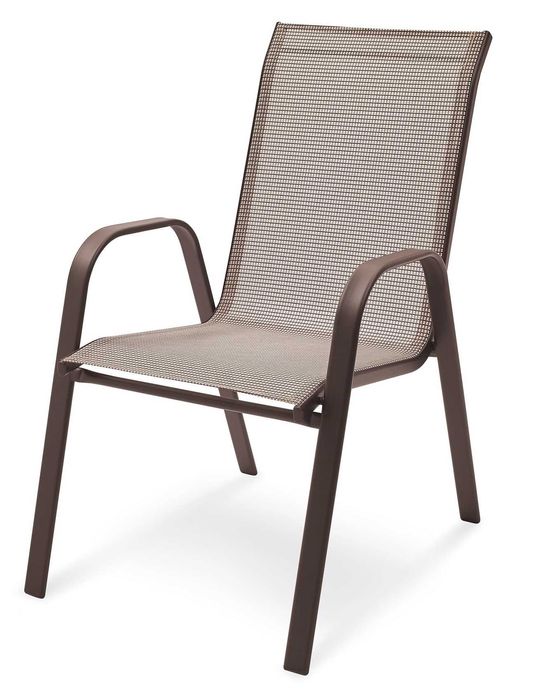 Zestaw mebli ogrodowych metal Stół Krzesła Taras Balkon6+1Brąz Komplet