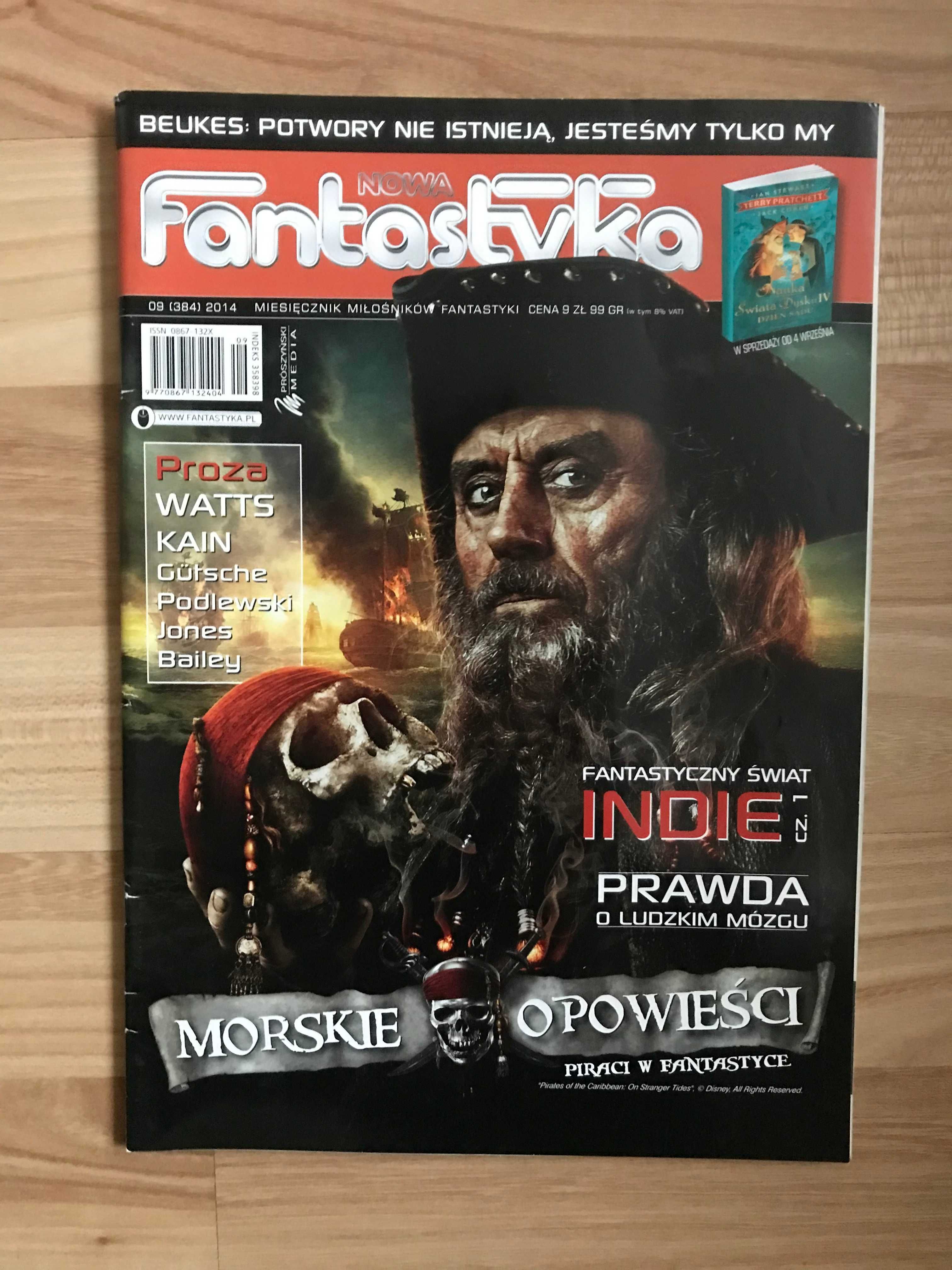 Nowa Fantastyka 9 (384) 2014 Piraci z Karaibów Watts Marcin Podlewski