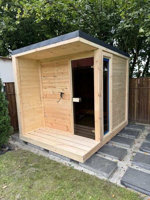 Sauna ogrodowa opalana drewnem ocieplona