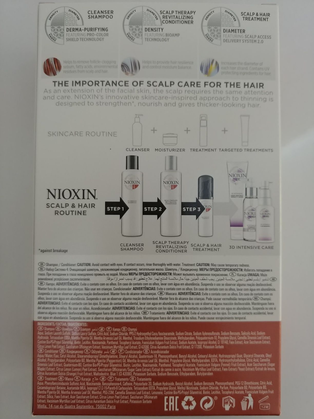 Набір - Nioxin System 4 (shampoo/150ml + conditioner/150ml + treatment