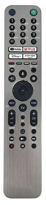 Pilot Sony RMF-TX621E srebrny, podświetlany, radiowy, głosowy