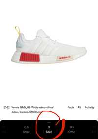 Wmns NMD_R1 'White Almost Blue' 27,1 см