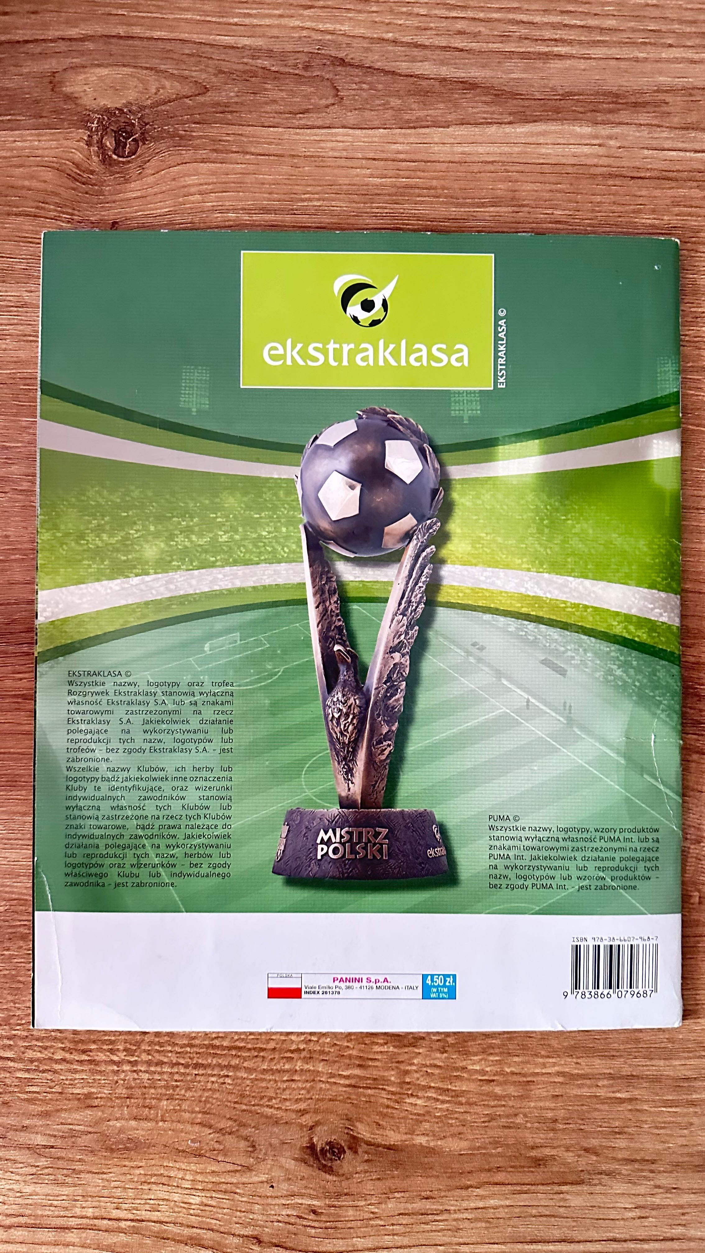 Ekstraklasa 2011 album do wyklejania PANINI niekompletny 339/340