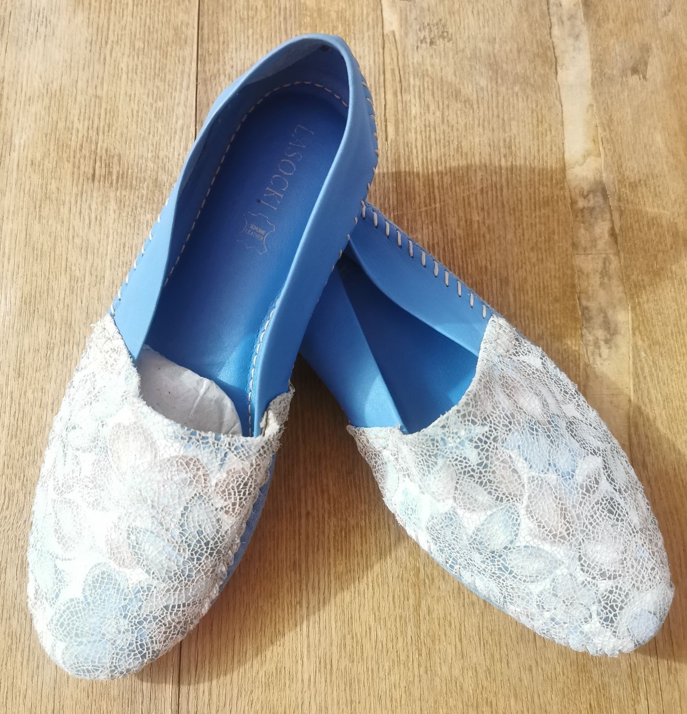 LASOCKI ручної роботи жіночі туфлі мокасини розмір 39 вклад.24.3- 24.