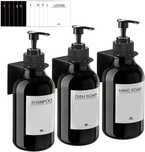 Dozownik Mydła I Szamponu Do Łazienki, 3 Szt. 500 Ml Risakogo Black