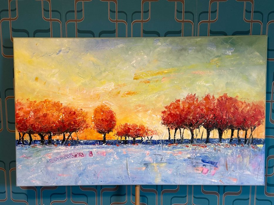 Obraz - Aneta Karaś "Świtanie" pejzaż 60x100 cm, certyfikat, wysyłka