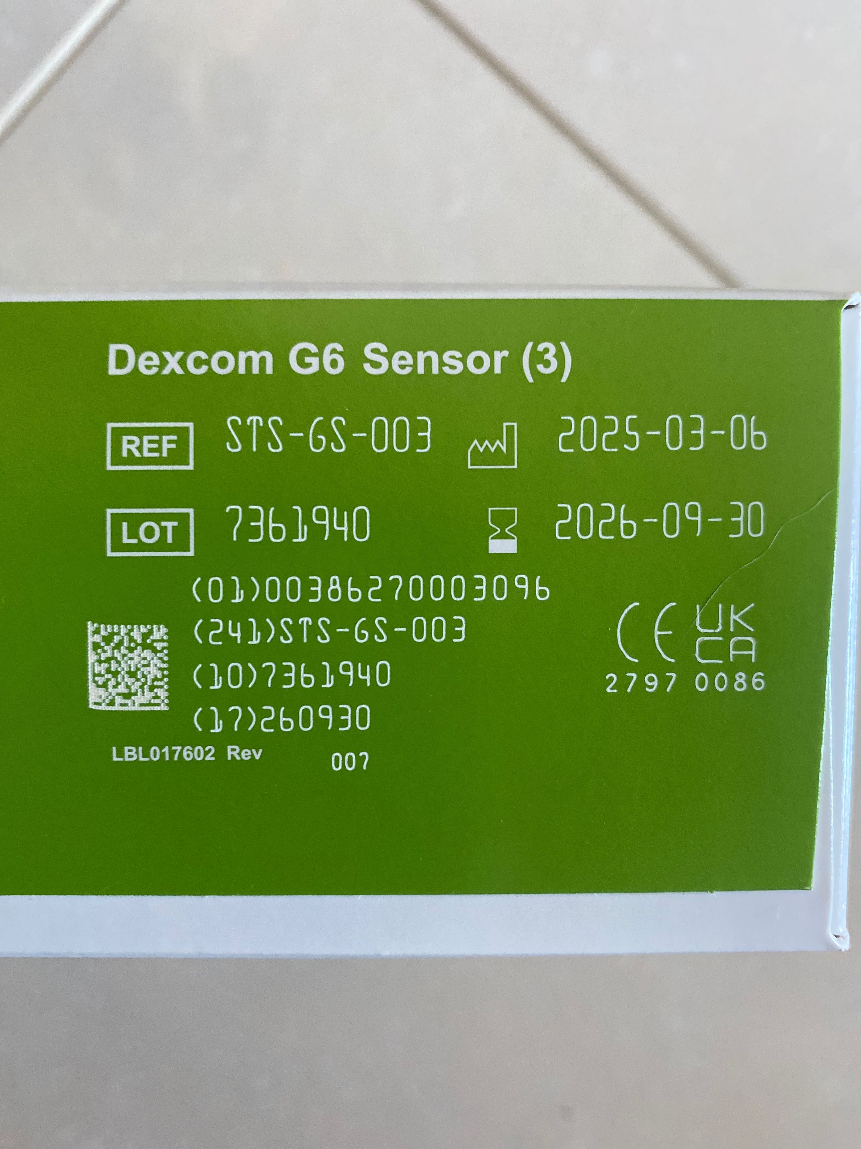 Dexcom G6 Sensor