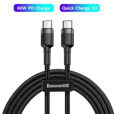 Кабель Baseus 60w 0,5м 50см (Type C - Type C)