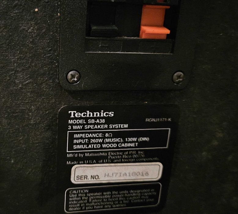 Wieża Technics 5 elementów + 2 piloty + kolumny Technics SB-A38