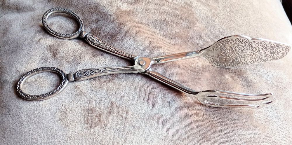 Posrebrzane szczypce