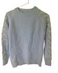 Sweter sweterek koronka błękitny z koronką UNI 36/38 M/L