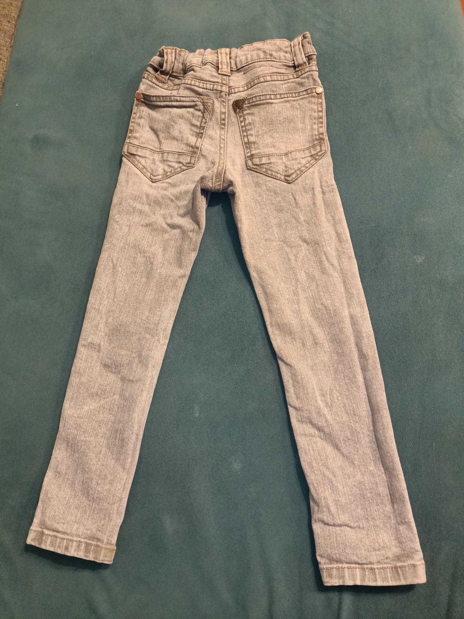 Spodnie dżinsy jeansy 98/104 dla chłopca szare Next skinny rurki
