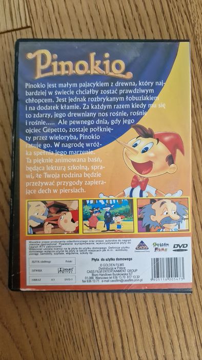 Pinokio bajka dvd