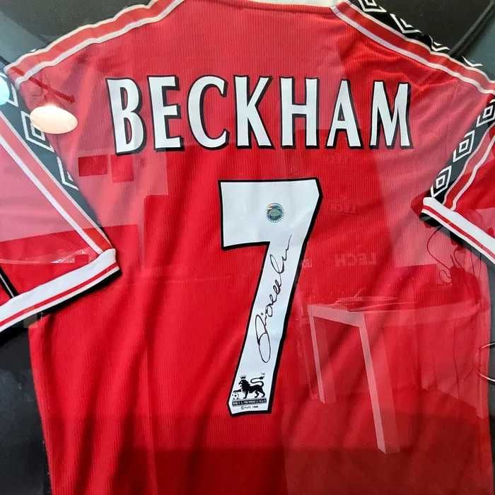 Koszulka Manchester United Beckham Podpis Autograf Certyfikat Prezent
