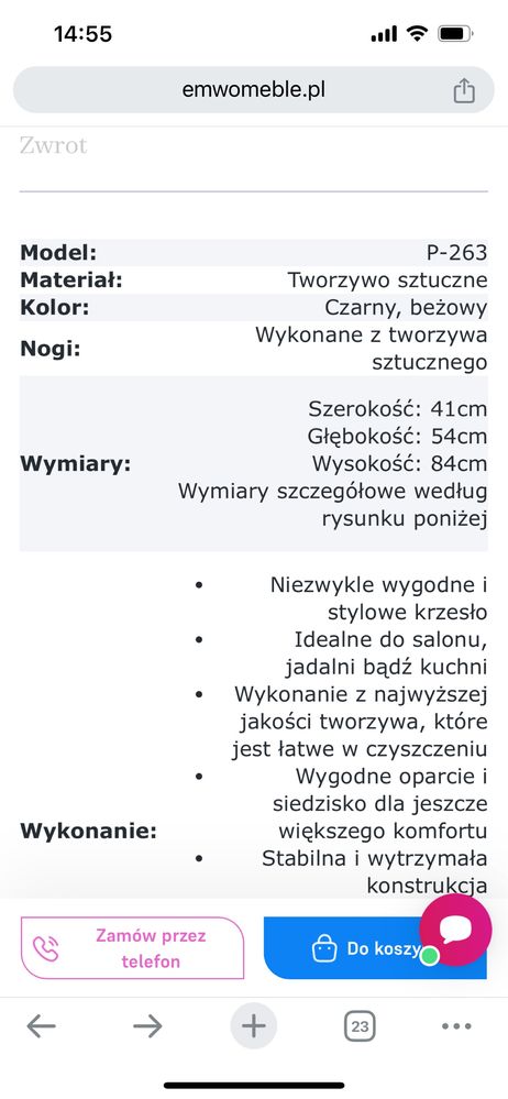 2 Krzesła rattanowe