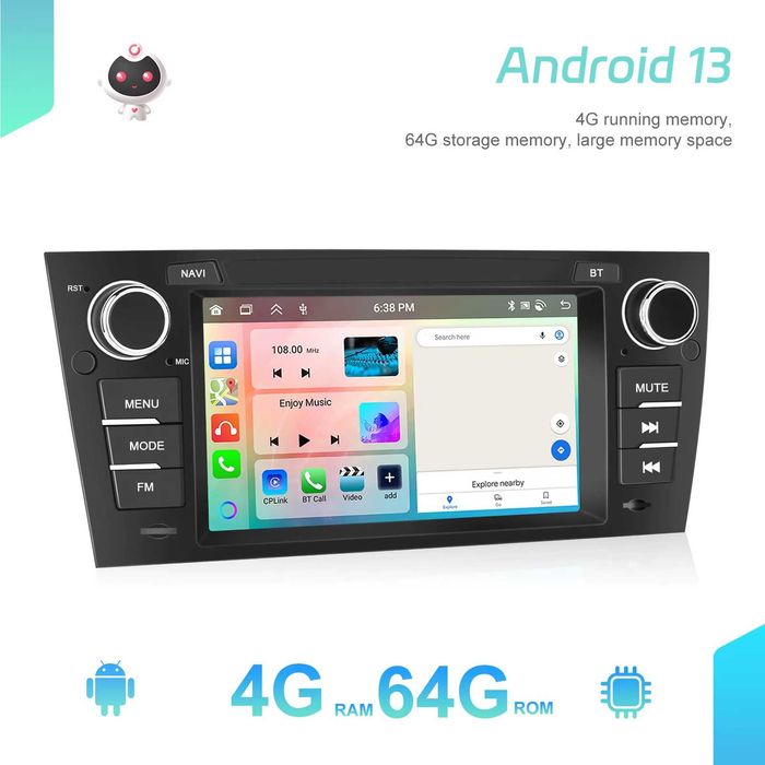 Rádio 4/64GB BMW Série 3 (E90) - CarPlay | Android Auto | WiFi | NOVO