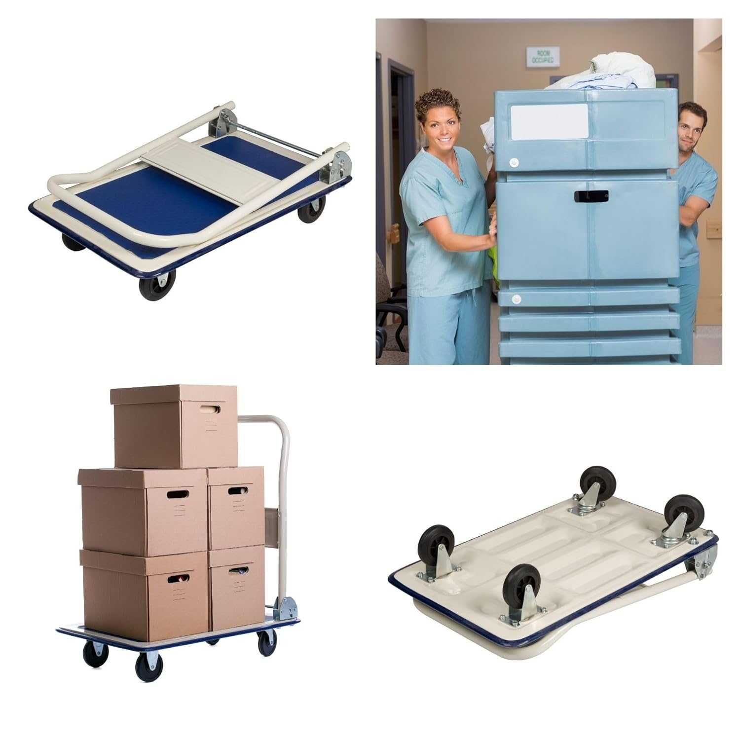 Wózek Platformowy Transportowy Magazynowy Składany Platforma 150 300kg