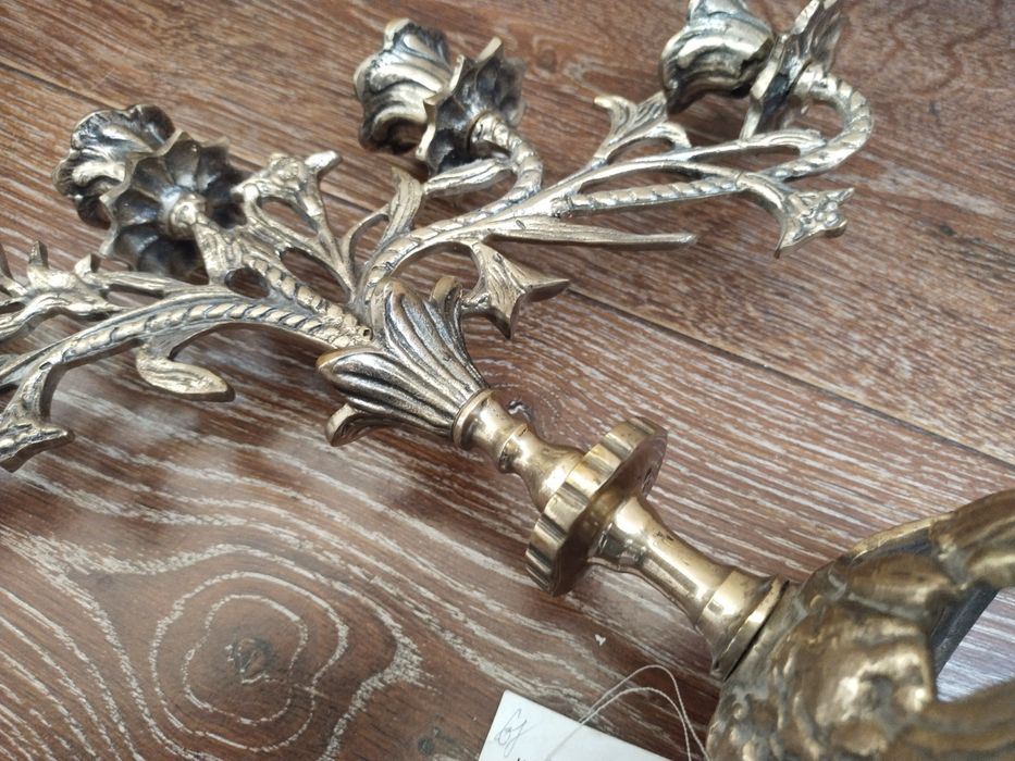 Канделябр на пять свечей латунь.