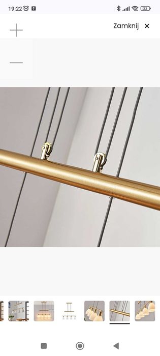 Lampa wisząca Lindby Simeon, kolor mosiądz, szkło, 73 cm, E14