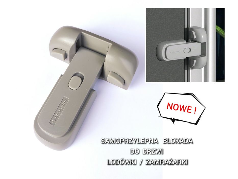 NOWA samoprzylepna blokada do drzwi lodówki  / zamrażarki / zabezpiecz