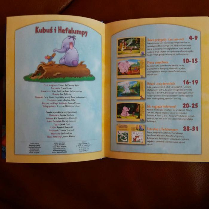 Książeczka Disney Kubuś i Hefalumpy film DVD 67 min