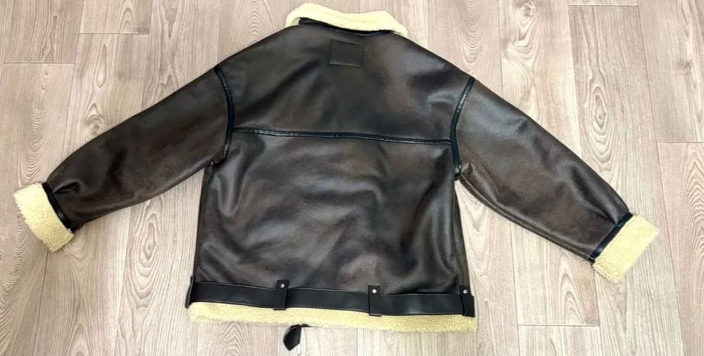 Zara женская дубленка