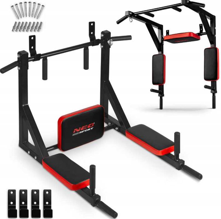 NOWY Drążek Poręcz Do Ćwiczeń Podciągania Brzucha Na Ścianę 2w1 OKAZJA