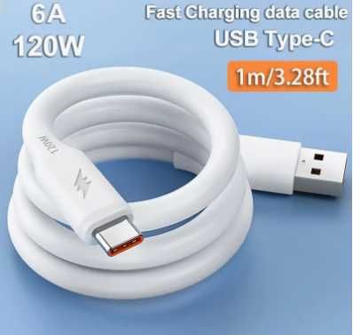 Кабель USB * Type - C для швидкої зарядки смартфона 6А