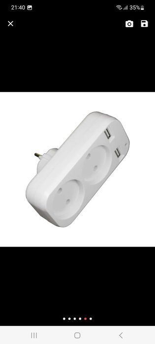 Adaptador tomada duplo usb