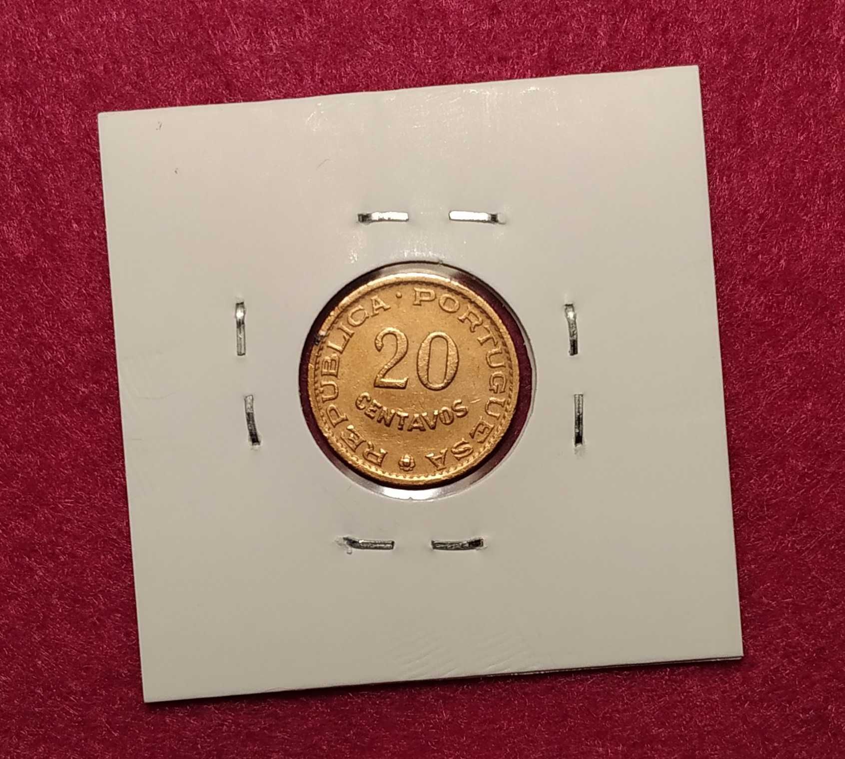 Moçambique - moeda de 20 centavos de 1961