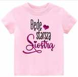 Koszulka t-shirt Będę starszą siostrą BROKAT r 110