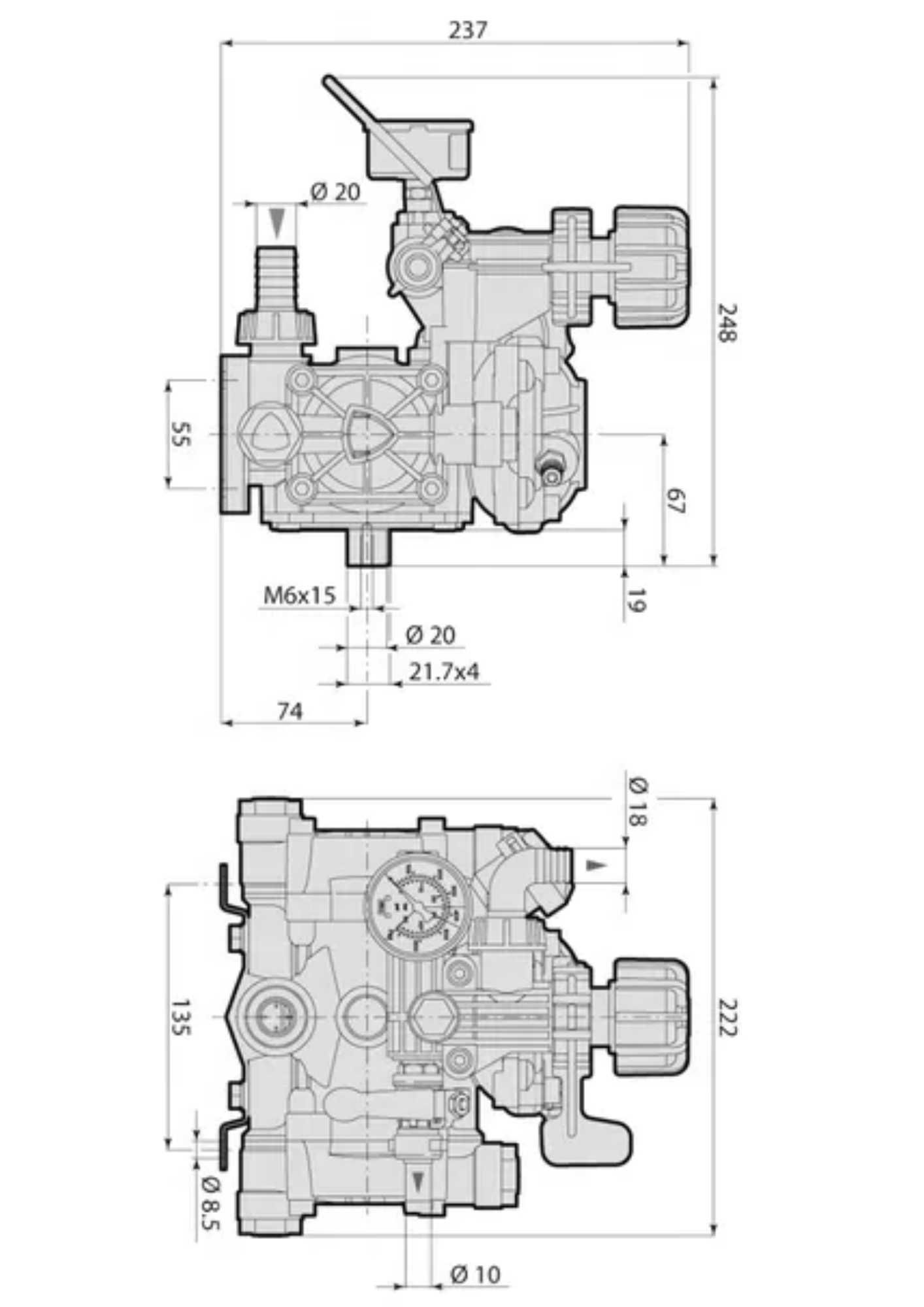 Membranowa pompa AR 252 AP SGC BLUE FLEX Annovi Reverberi ogrodnicza