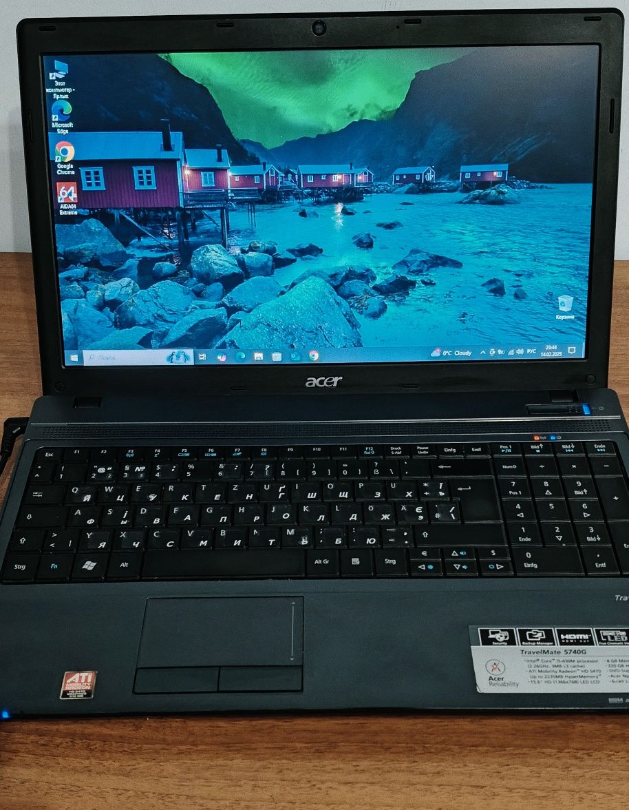 Acer TravelMate 5740 "15.6" Intel Core i5, ОЗУ-8гб