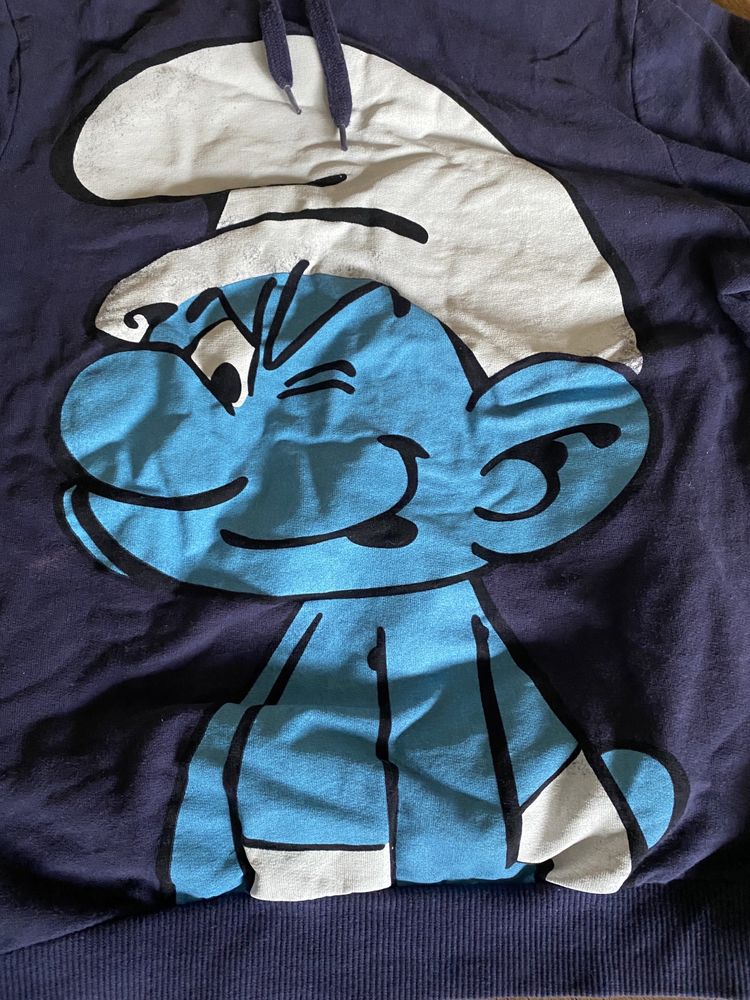 Bluza z kapturem granatowa - S - Smerfy